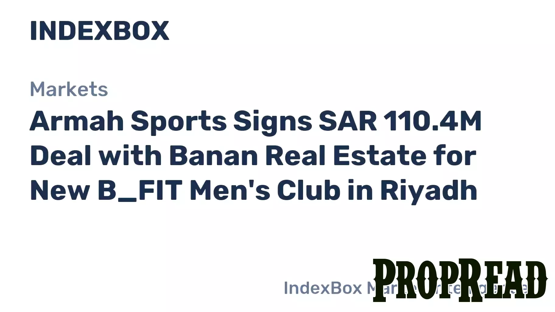 Armah Sports Signs SAR 110.4M Deal with Banan Real Estate for New B_FIT Men's Club in Riyadh