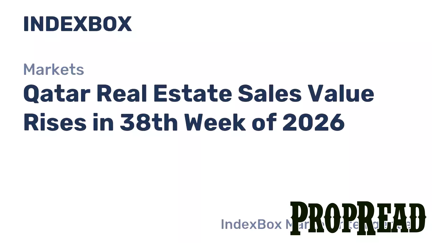 Qatar Real Estate Sales Value Rises in 38th Week of 2026